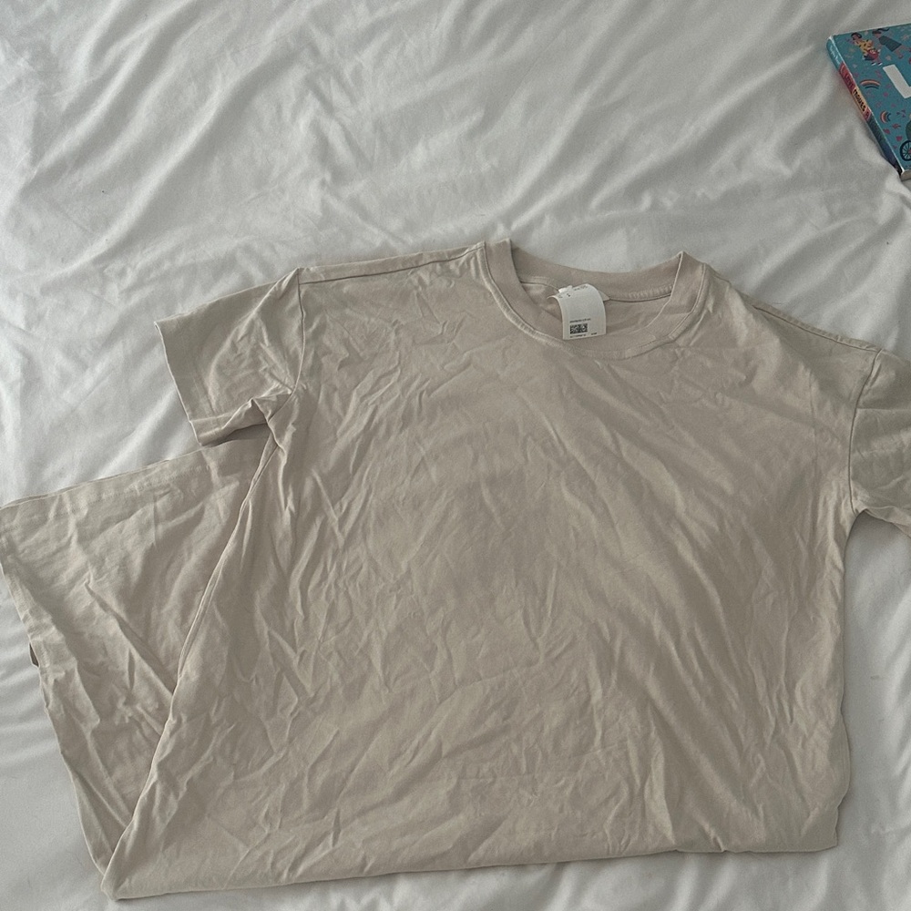 Women's H&M Maxi T-Shirt Dress in Light Cream